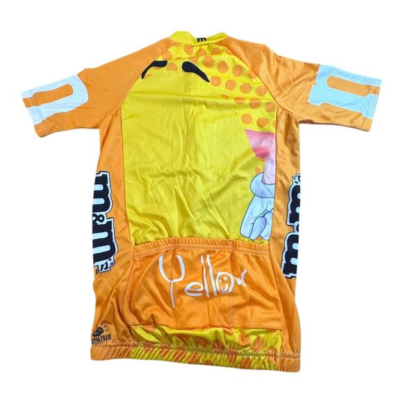 M&Ms Yellow Character Cycling Jersey Brainstorm S Pockets Short Sleeve Full Zip - Picture 5 of 6
